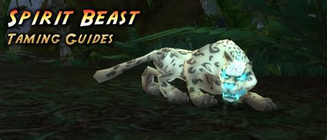 But since this is the PTR, it could. . Wowhead spirit beast